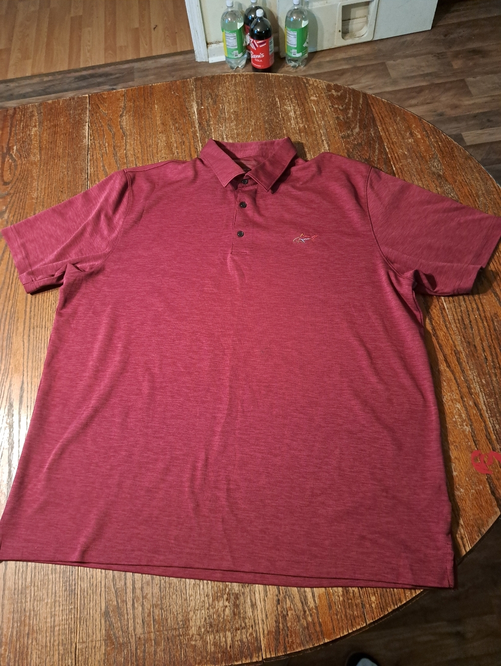 XXXL Greg Norman Burgandy Red Short Sleeve 3 Button Pullover Polo Shirt